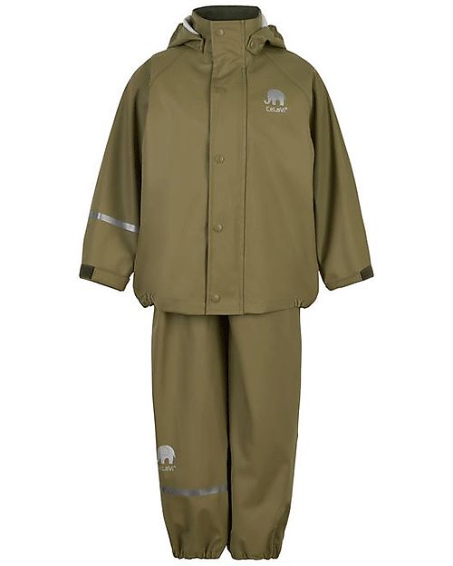 Celavi Completo Antipioggia Basic - Khaki - PU Riciclato Impermeabili