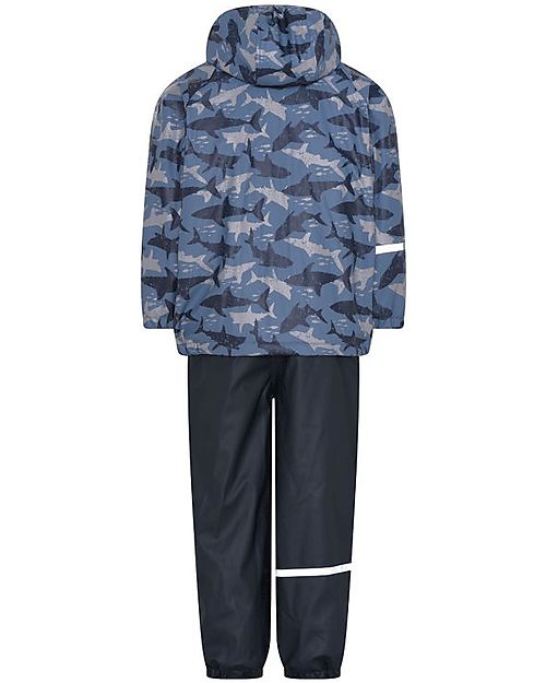 Celavi Completo Antipioggia - Blu - PU Riciclato Foderato in Pile Impermeabili