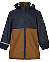 Celavi Giacca Impermeabile con Cappuccio - Blu e Marrone - 100% Poliestere Riciclato Impermeabili