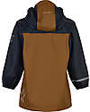 Celavi Giacca Impermeabile con Cappuccio - Blu e Marrone - 100% Poliestere Riciclato Impermeabili