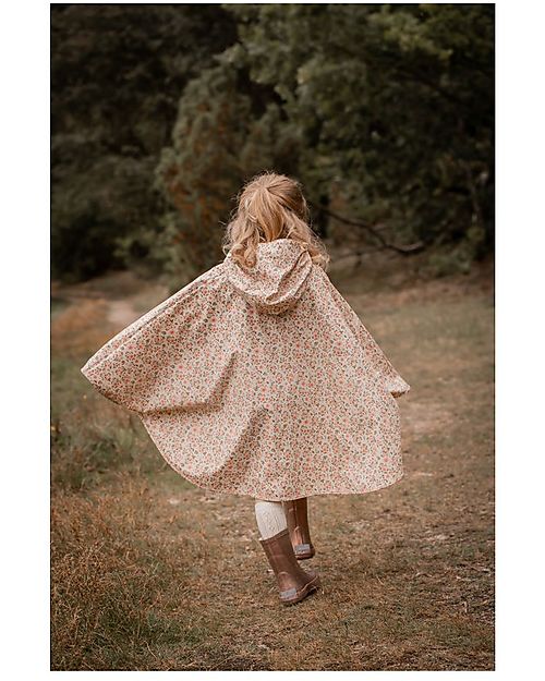 Celavi Giacca Impermeabile con Cappuccio - Rosa e Marrone - 100% Poliestere Riciclato Impermeabili