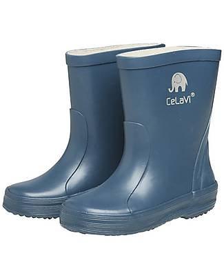 Celavi Stivale Pioggia Basic - Blu Ghiaccio - 100% Gomma Naturale Stivali Pioggia