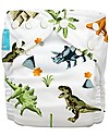 Charlie Banana Pannolino Lavabile Pocket All in One con 2 Inserti Deluxe in Microfibra, Dinosauri - Taglia Unica da 0 a 30 mesi Pannolini Lavabili
