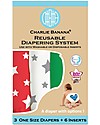 Charlie Banana Set di 3 Pannolini Lavabili Pocket All in One con 6 Inserti Deluxe in Microfibra, Toscana - Taglia Unica da 0 a 30 mesi Pannolini Lavabili