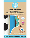 Charlie Banana Set di 3 Pannolini Lavabili Pocket All in One Organico con 6 Inserti in Canapa, Safari - Taglia Unica da 0 a 30 mesi Pannolini Lavabili