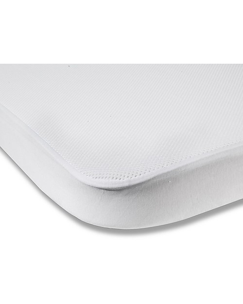 Charlie Crane Coprimaterasso Protettivo 70 x 120 cm per Lettino Evolutivo MUKA, Bianco - Jersey di cotone Materassi