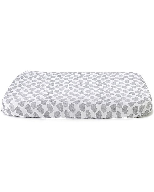 Charlie Crane Coprimaterasso Protettivo 70 x 120 cm per Lettino Evolutivo MUKA, Nuvola - 100% cotone Materassi