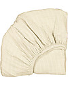 Charlie Crane Lenzuolo con Angoli 68x40, Latte - 100% mussola di cotone - Adatto a Culla KUMI Sdraiette_