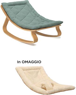 Charlie Crane OUTLET - Sdraietta Levo in Legno di Faggio - Organic Orage + in Omaggio Seduta Fur Milk - Pezzo di Showroom Sdraiette_