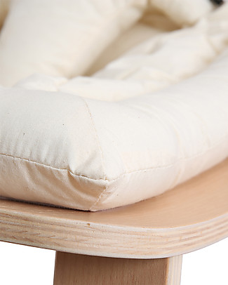 Charlie Crane Sdraietta Levo in Legno di Faggio - Bianco - 100% Cotone Biologico! Sdraiette
