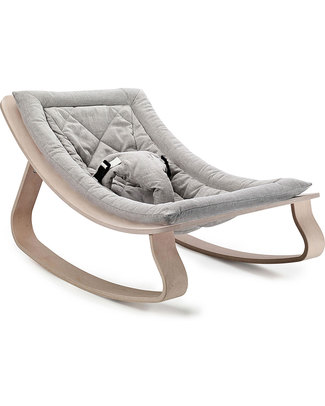Charlie Crane Sdraietta LEVO in Legno di Faggio - Grigio Chiaro - Design Senza Tempo & Eco-Friendly! Sdraiette_FAKE