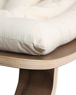 Charlie Crane Sdraietta LEVO in Legno di Noce - Bianco - 100% Cotone Biologico! Sdraiette