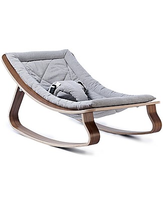 Charlie Crane Sdraietta LEVO in Legno di Noce - Grigio Chiaro - Design Senza Tempo & Eco-Friendly! Sdraiette_
