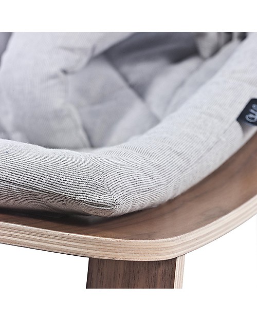 Charlie Crane Sdraietta LEVO in Legno di Noce - Grigio Chiaro - Design Senza Tempo & Eco-Friendly! Sdraiette_