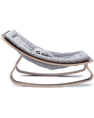 Charlie Crane Sdraietta LEVO in Legno di Noce - Grigio Chiaro - Design Senza Tempo & Eco-Friendly! Sdraiette_