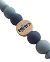 Chewies&more Clip Portaciuccio in Silicone - Massaggiagengive - Blu - Collezione Racecar Catenelle Portaciuccio