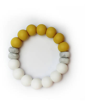 Chewies&more Clip Portaciuccio in Silicone - con Perline - Effetto Marmo  unisex (bambini)