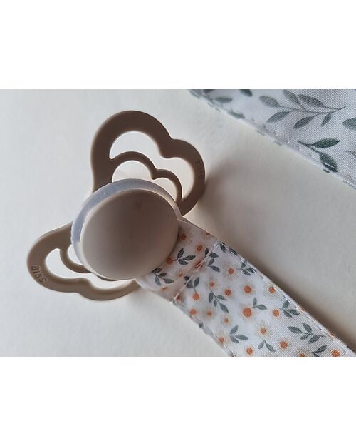 Chewies&more Reggiciuccio Universale - Spring Flower White - 100% Cotone Catenelle Portaciuccio