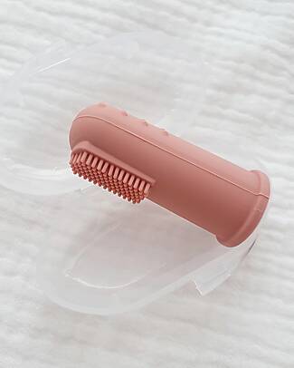 Chewies&more Spazzolino per Neonati - Silicone Alimentare - Cipria Spazzolini