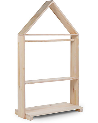 Childhome Appendiabiti a Casetta con 3 Ripiani - Legno Appendiabiti e Grucce