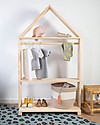 Childhome Appendiabiti a Casetta con 3 Ripiani - Legno Appendiabiti