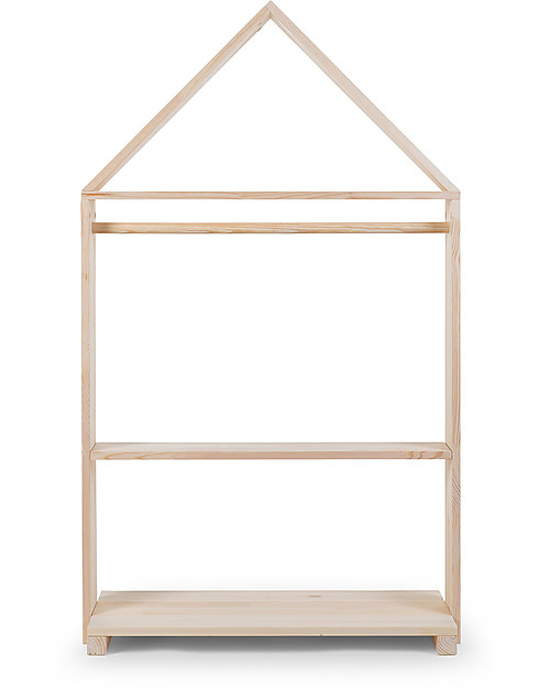 Childhome Appendiabiti a Casetta con 3 Ripiani - Legno Appendiabiti