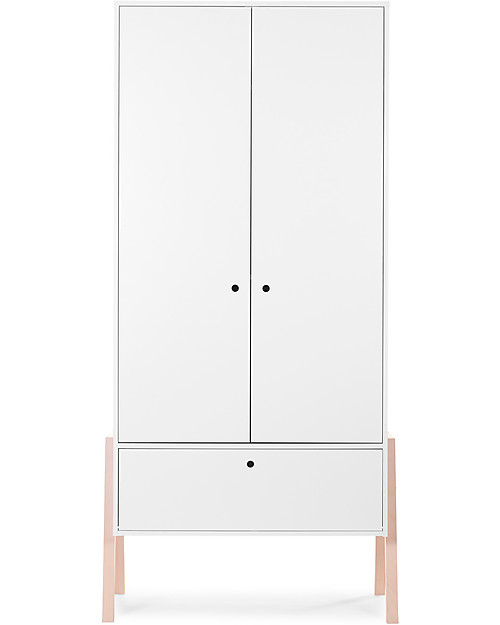 Childhome Armadio 2 Ante Nordic Acacia, Bianco Armadi