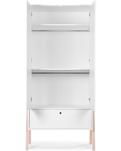 Childhome Armadio 2 Ante Nordic Acacia, Bianco Armadi