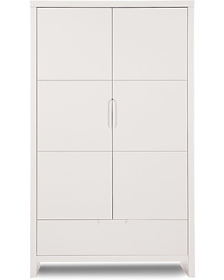 Childhome Armadio Bianco Quadro a 2 Ante + Cassetto Armadi_