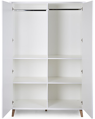Childhome Armadio Bianco Retro Rio a 2 Ante Armadi