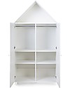 Childhome Arredo Cameretta Completo, Bianco - Armadio Multiuso + Lettino con Sbarre + Cassettiera con Fasciatoio Cassettiere