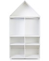 Childhome Arredo Cameretta Completo, Bianco - Armadio Multiuso + Lettino con Sbarre + Cassettiera con Fasciatoio Cassettiere