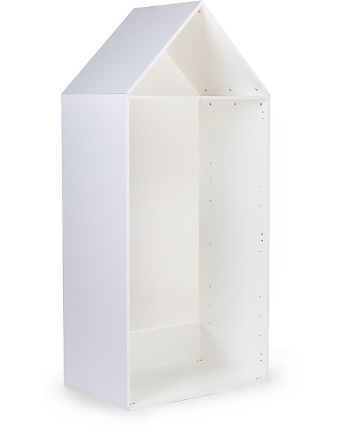 Childhome Arredo Cameretta Completo, Bianco - Armadio Multiuso + Lettino con Sbarre + Cassettiera con Fasciatoio Cassettiere