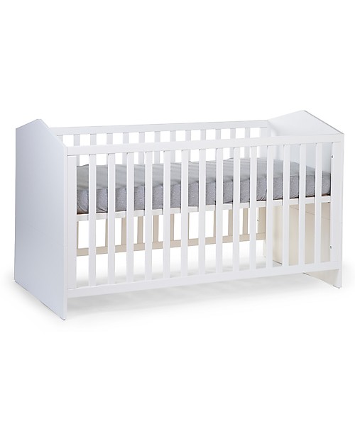 Cameretta Bambini Roba Mila - Lettino 70x140cm, Fasciatoio, Armadio 3 Ante, Bianco/Grigio - Foto 7