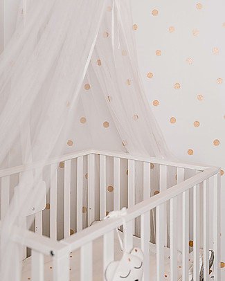 Childhome Asta con Zanzariera in Legno - Bianco Baldacchini_
