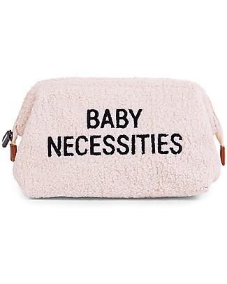 Childhome Baby Necessities Beauty Case - Teddy Bianco Borse Cambio