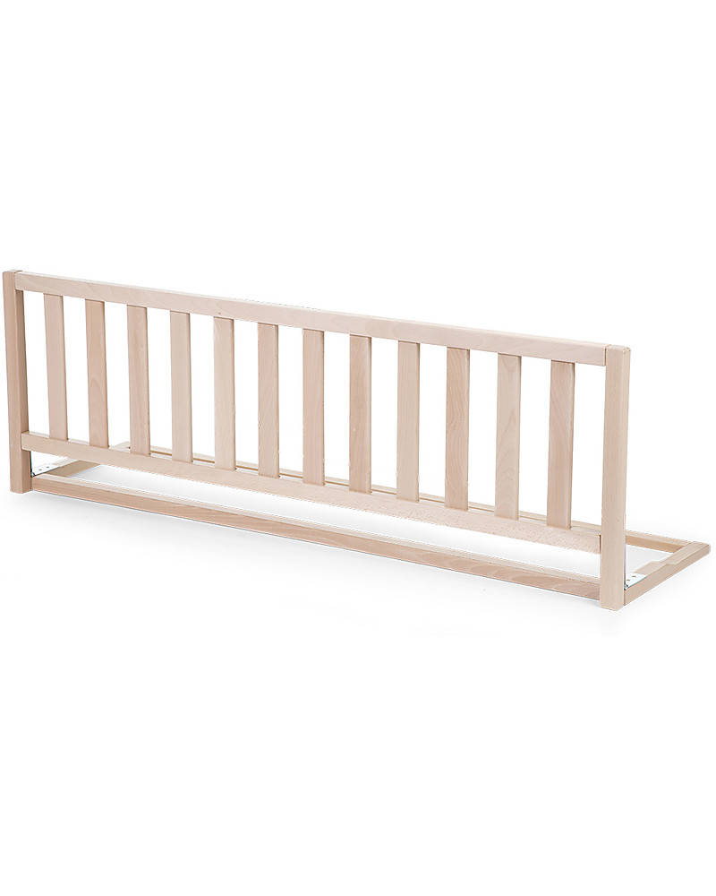 Letto per bambini in legno massello bianco con barriera protettiva, 80x160  cm