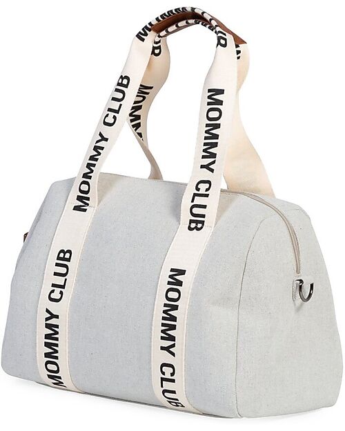 Childhome Borsa Cambio Mommy Club Signature in Tela - Panna - Include Fasciatoio Portatile Borse Cambio