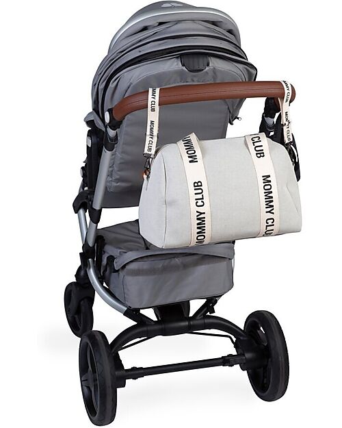 Childhome Borsa Cambio Mommy Club Signature in Tela - Panna - Include Fasciatoio Portatile Borse Cambio
