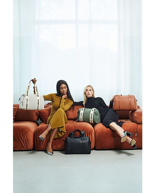 Childhome Borsa Cambio Mommy Club Signature in Tela - Panna - Include Fasciatoio Portatile Borse Cambio