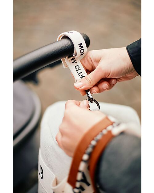 Childhome Borsa Cambio Mommy Club Signature in Tela - Panna - Include Fasciatoio Portatile Borse Cambio