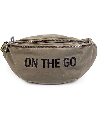 Childhome Borsa Marsupio - Banana Bag On The Go - 34 x 12 x 16 cm - Kaki Borse Tracolla & Marsupi