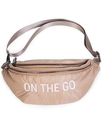 Childhome Borsa Marsupio Trapuntata - Banana Bag On The Go - 34 x 12 x 16 cm - Beige Borse Tracolla & Marsupi