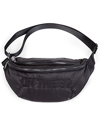 Childhome Borsa Marsupio Trapuntata - Banana Bag On The Go - 34 x 12 x 16 cm - Nero Borse Tracolla & Marsupi