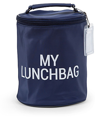 Childhome Borsa Pranzo Termica per Bambini - Blu Scuro/Bianco Borse Pic Nic