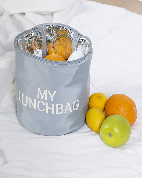 Childhome Borsa Pranzo Termica per Bambini - Grigio/Bianco Contenitori Termici