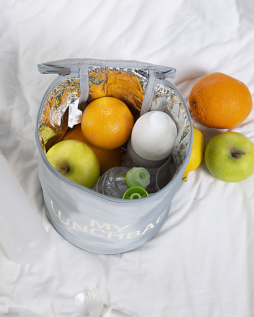 Childhome Borsa Pranzo Termica per Bambini - Grigio/Bianco Contenitori Termici