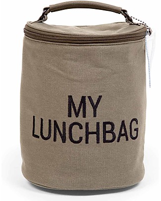 Childhome Borsa Pranzo Termica per Bambini - My Lunchbag - 18 x 18 x 22 cm - Kaki Borse Pic Nic