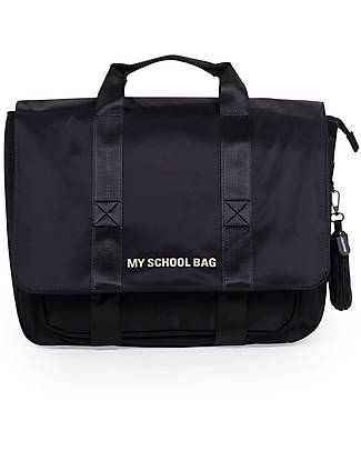 Childhome Borsa Scuola - My School Bag - Black Gold - 39 x 31 x 12 cm - con Copertura Antipioggia Zaini Scuola