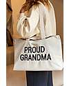 Childhome Borsa Shopper in Canvas Proud Grandma - 50 x 16 x 34 cm - Bianco - Doppio Manico Borse Shopper